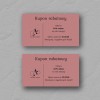 Minimalistyczne karty rabatowe na różowym papierze z czarnym nadrukiem - Rose 1